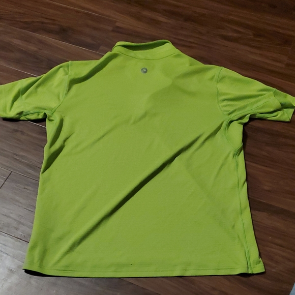 Marmot Men’s Bright Lime Green Polo - Picture 6 of 9